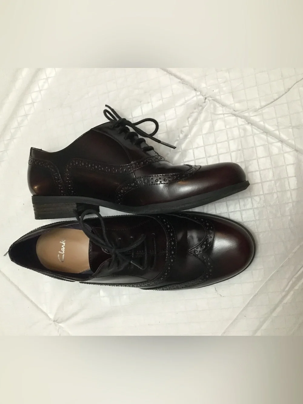 Clarks Men’s‎ Brown Leather Wingtip Derby Oxfords